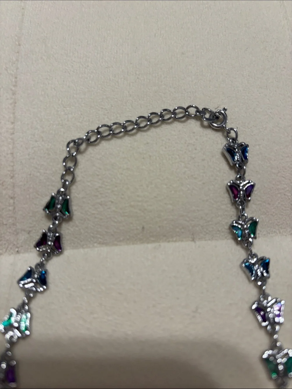 Multicolor Butterfly Link Necklace - Women's Jewelry